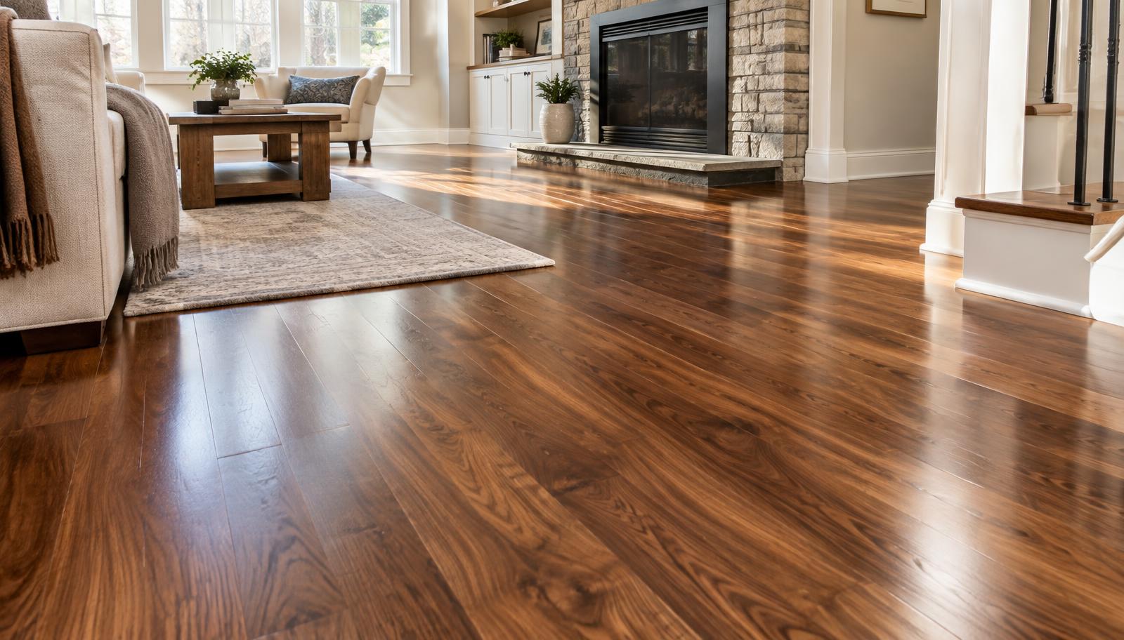 Finished hardwood flooring in a Connecticut home by Connecticut Flooring LLC